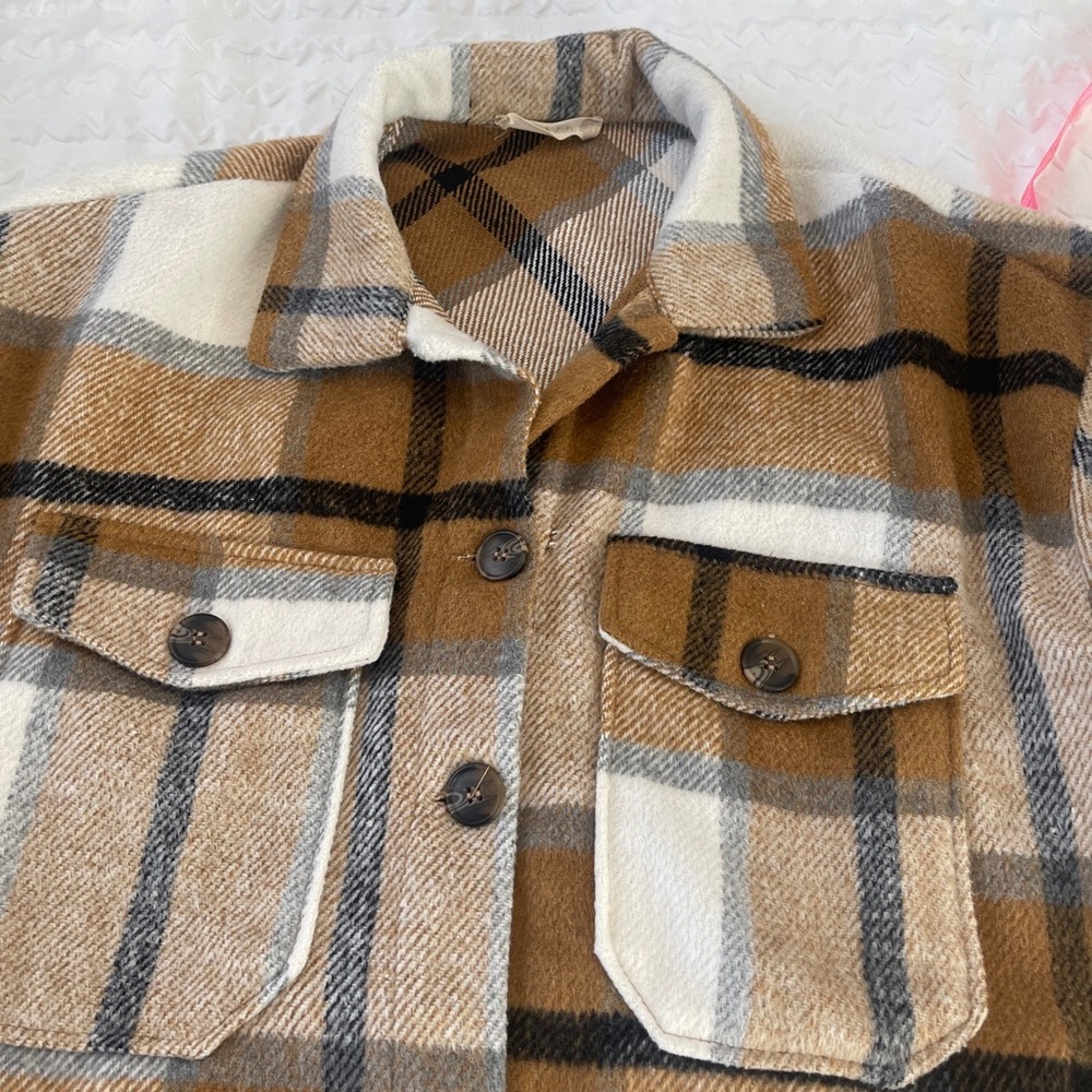 Altar’d State plaid oversized button up shacket